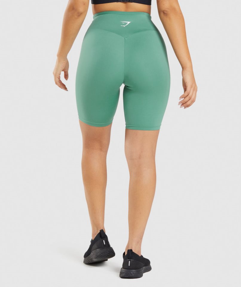 Gymshark Torna Cycling Női Rövidnadrág Zöld | HU-Y-126