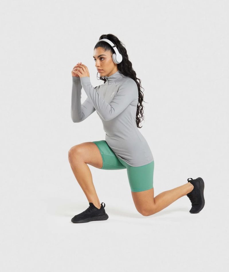 Gymshark Torna Cycling Női Rövidnadrág Zöld | HU-Y-126