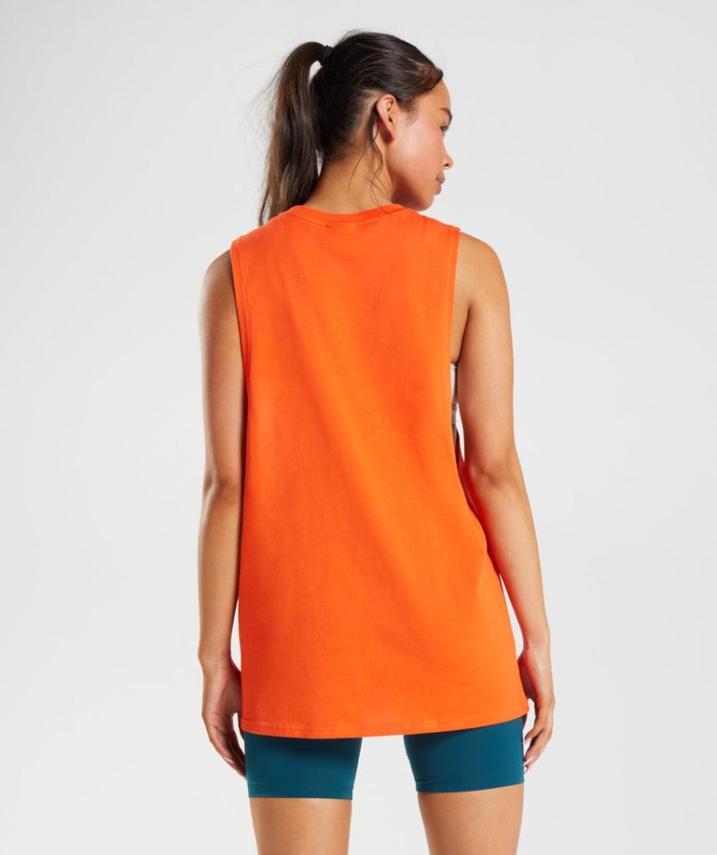 Gymshark Torna Drop Arm Női Ujjatlan Póló Narancssárga | HU-L-194