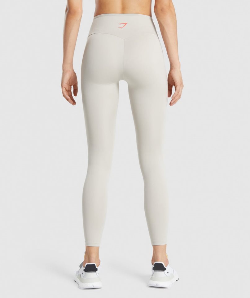 Gymshark Torna Grafika Női Leggings Krém | HU-G-270