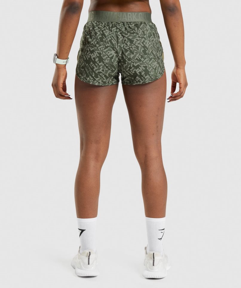 Gymshark Torna Loose Fit Női Rövidnadrág Zöld | HU-F-867