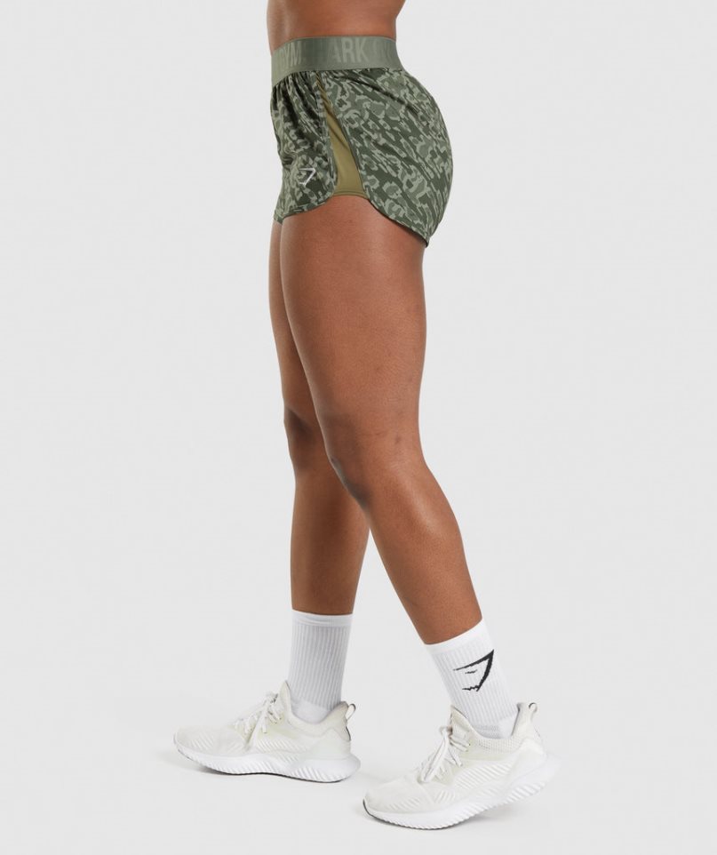 Gymshark Torna Loose Fit Női Rövidnadrág Zöld | HU-F-867