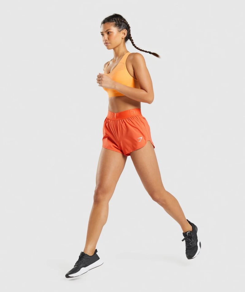 Gymshark Torna Loose Fit Női Rövidnadrág Narancssárga | HU-U-543