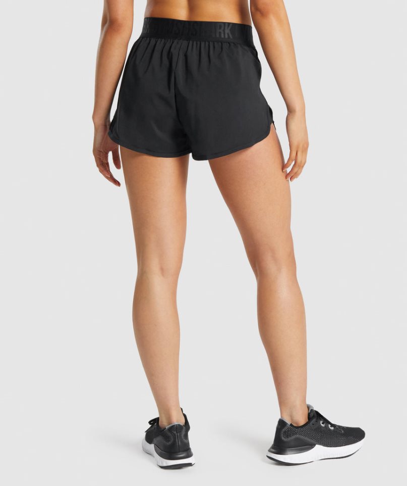 Gymshark Torna Loose Fit Női Rövidnadrág Fekete | HU-V-697