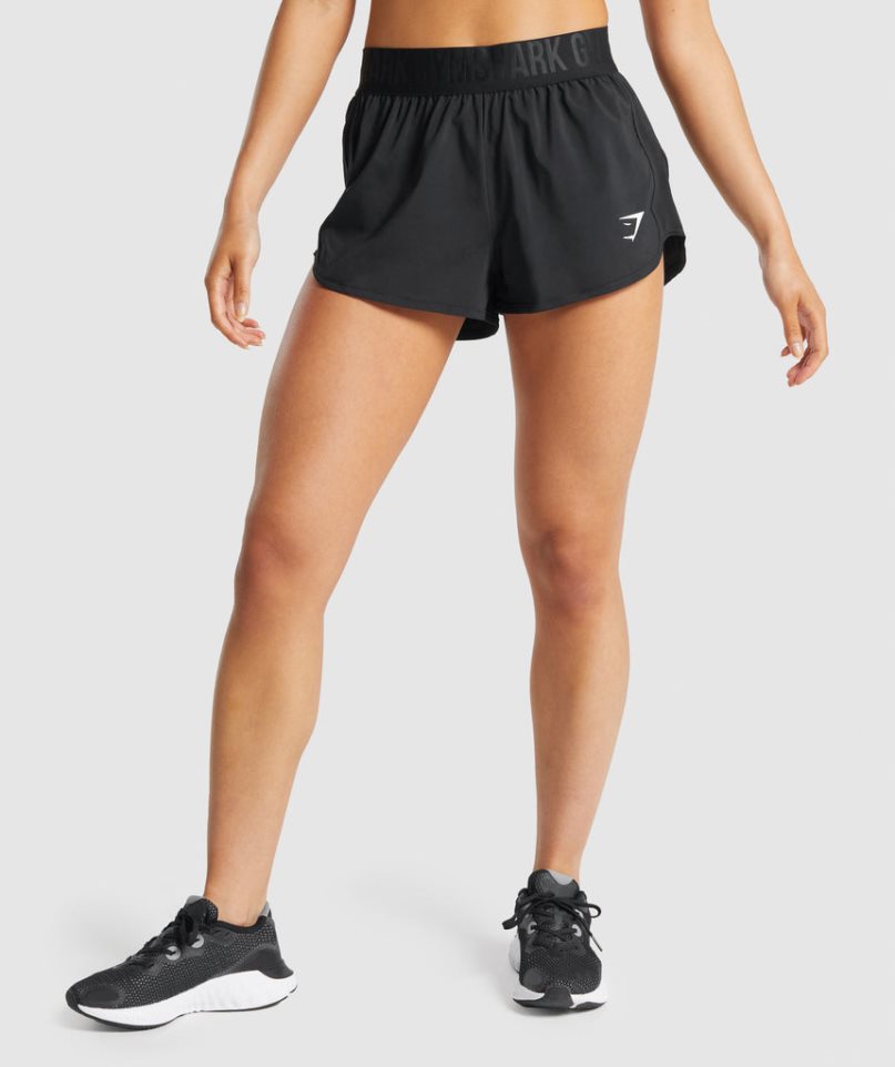 Gymshark Torna Loose Fit Női Rövidnadrág Fekete | HU-V-697