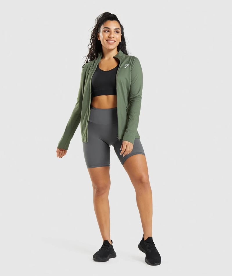 Gymshark Torna Női Kabát Olivazöld | HU-S-574