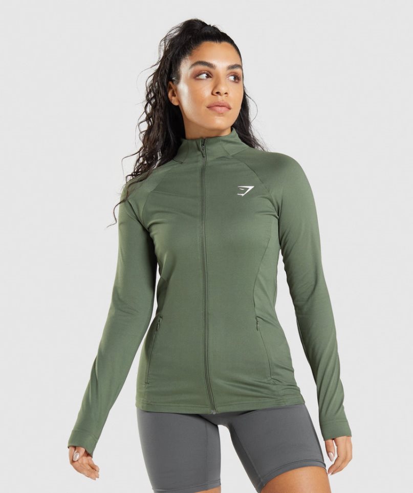 Gymshark Torna Női Kabát Olivazöld | HU-S-574