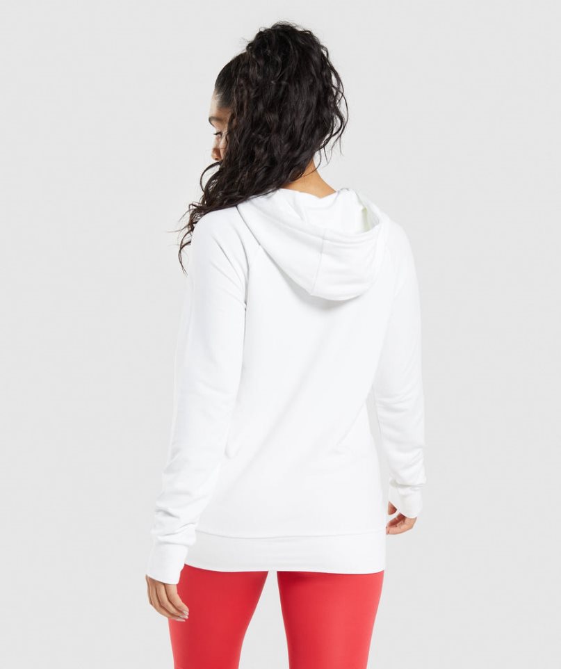 Gymshark Torna Női Kapucnis Pulóver Fehér | HU-F-641