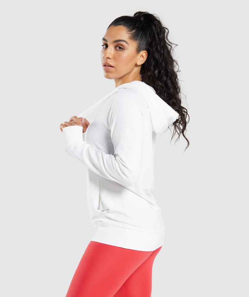 Gymshark Torna Női Kapucnis Pulóver Fehér | HU-F-641