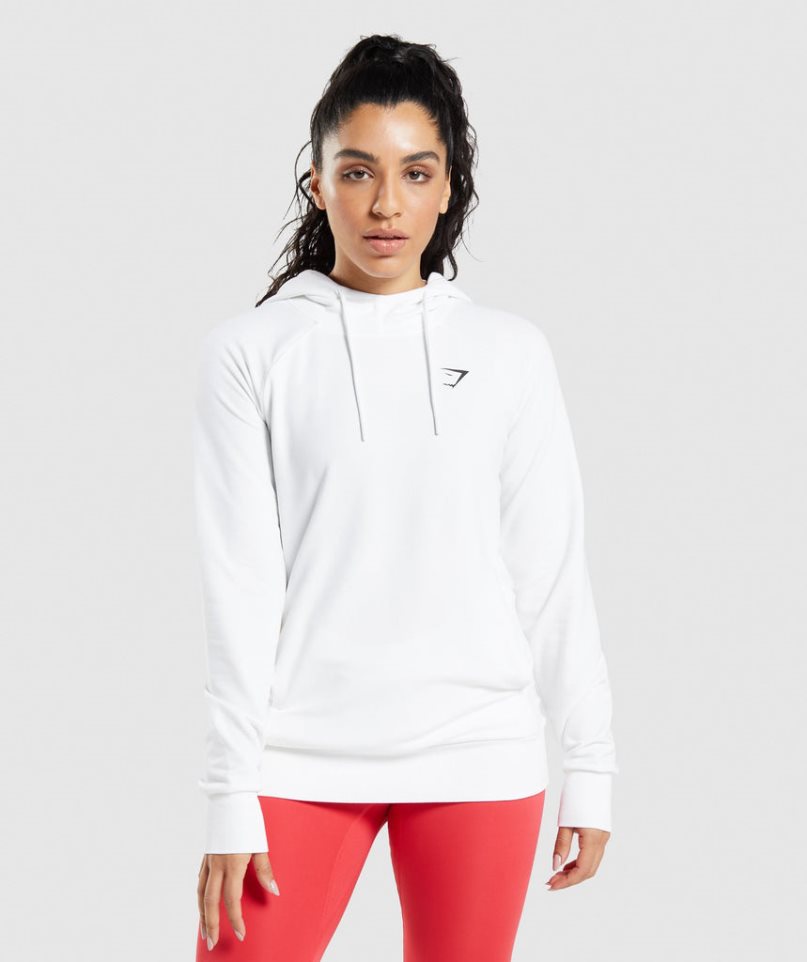 Gymshark Torna Női Kapucnis Pulóver Fehér | HU-F-641