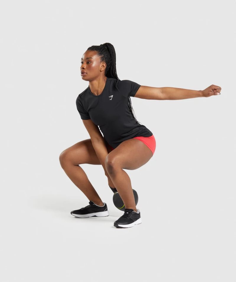 Gymshark Torna Női Póló Fekete | HU-X-503