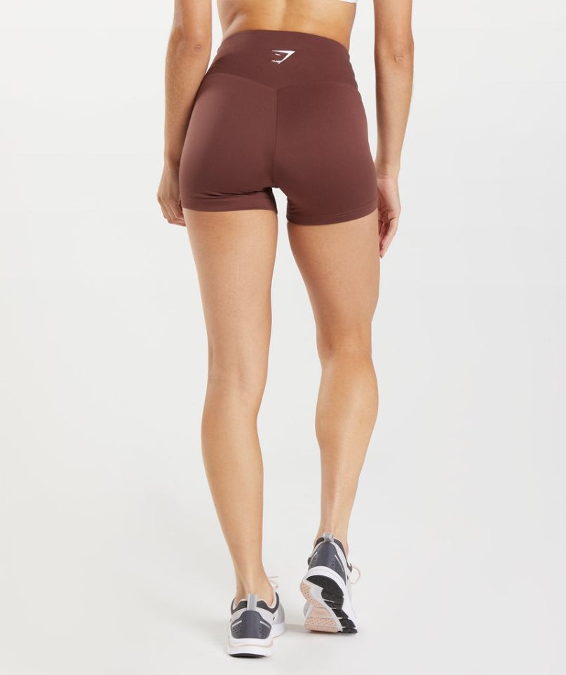Gymshark Torna Női Rövidnadrág Sötétbarna | HU-G-153