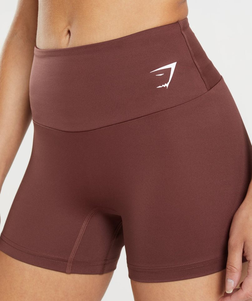 Gymshark Torna Női Rövidnadrág Sötétbarna | HU-G-153
