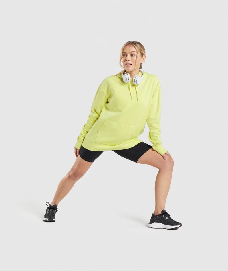 Gymshark Torna Oversized Női Kapucnis Pulóver Sárga | HU-V-731