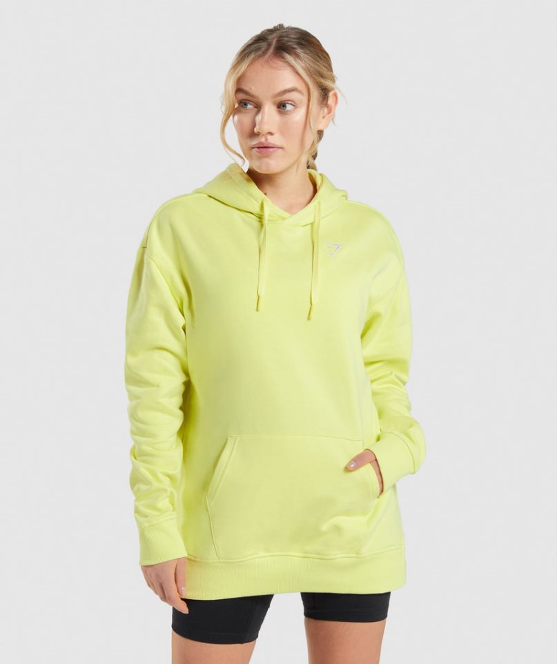Gymshark Torna Oversized Női Kapucnis Pulóver Sárga | HU-V-731