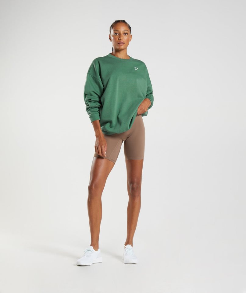 Gymshark Torna Oversized Női Pulóverek Zöld | HU-D-634