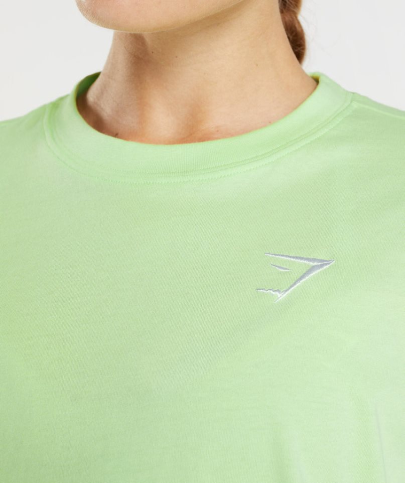 Gymshark Torna Oversized Női Póló Világos Zöld | HU-J-610