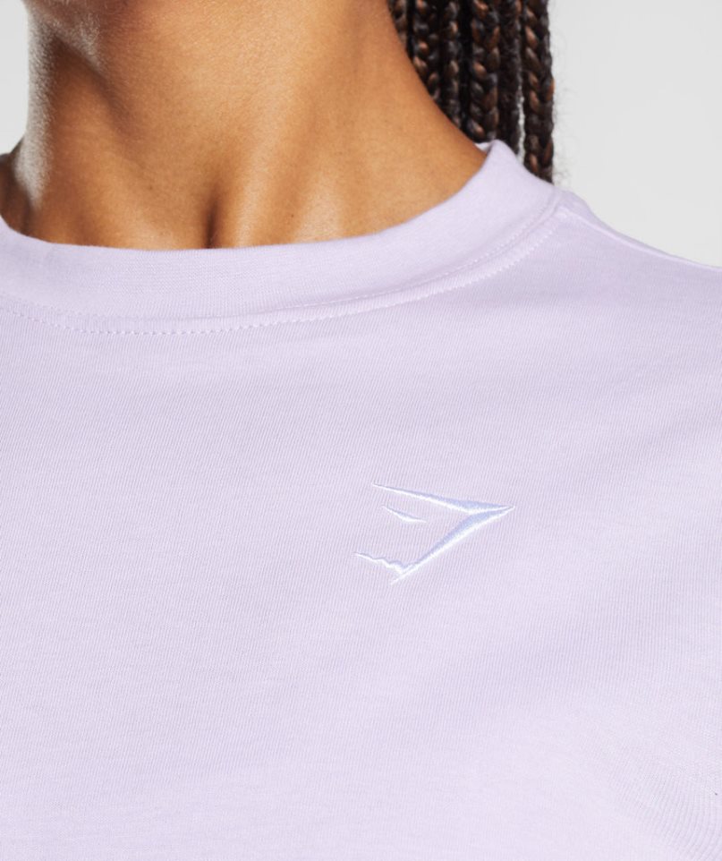 Gymshark Torna Oversized Női Póló Világos Lila | HU-L-819