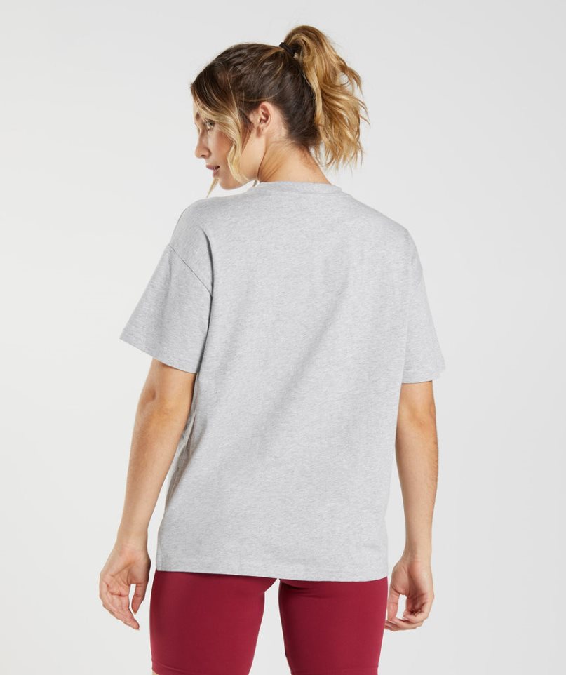 Gymshark Torna Oversized Női Póló Világos Szürke | HU-W-521