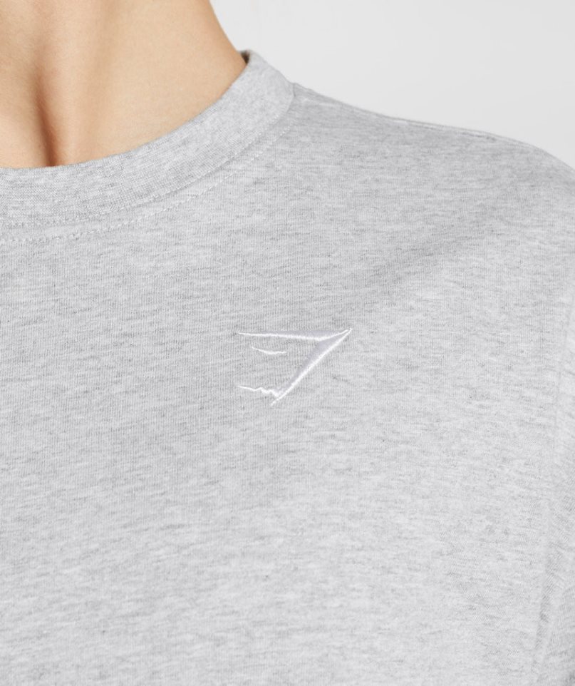 Gymshark Torna Oversized Női Póló Világos Szürke | HU-W-521