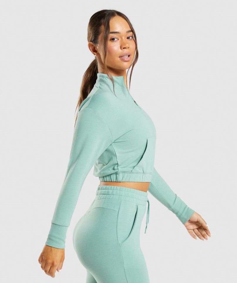 Gymshark Torna Pippa Női Pulóverek Türkiz | HU-T-230