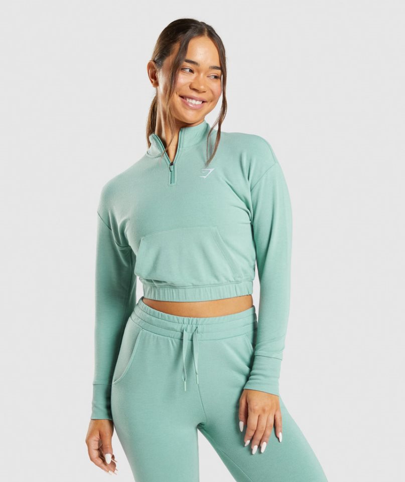 Gymshark Torna Pippa Női Pulóverek Türkiz | HU-T-230