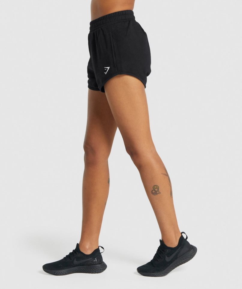 Gymshark Torna Sweat Női Rövidnadrág Fekete | HU-R-638