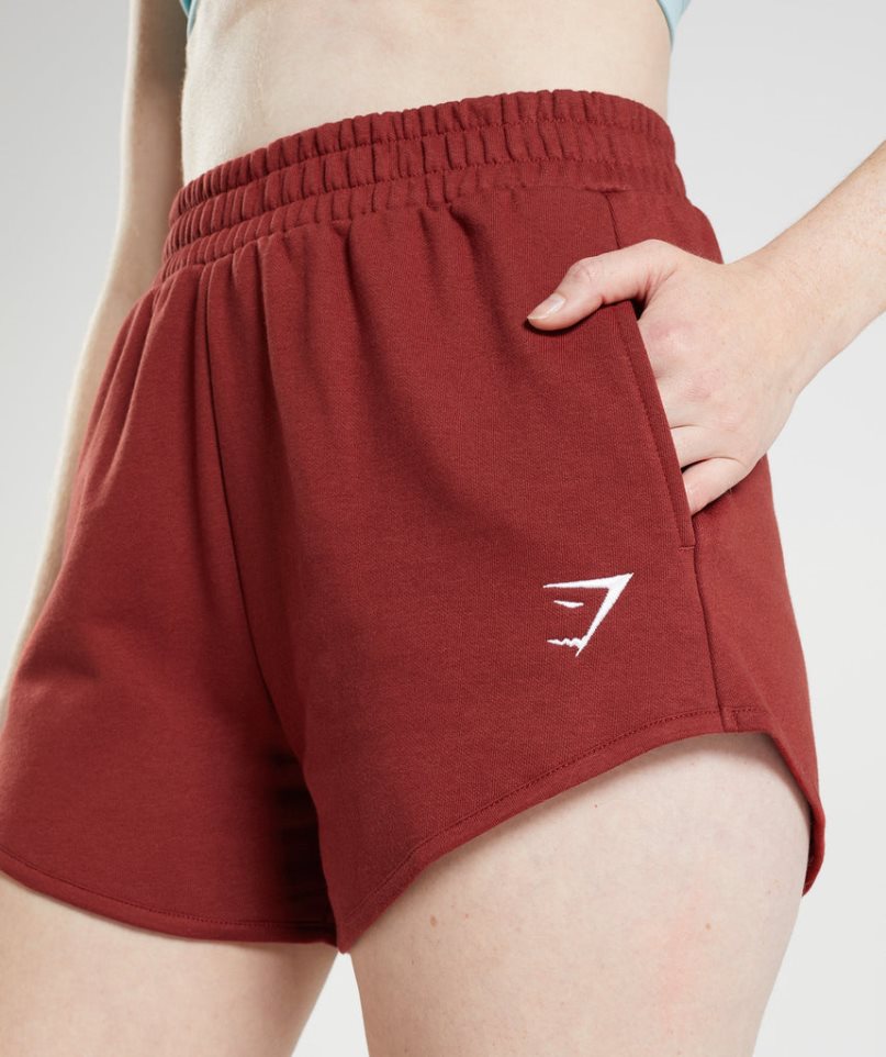 Gymshark Torna Sweat Női Rövidnadrág Piros | HU-O-132