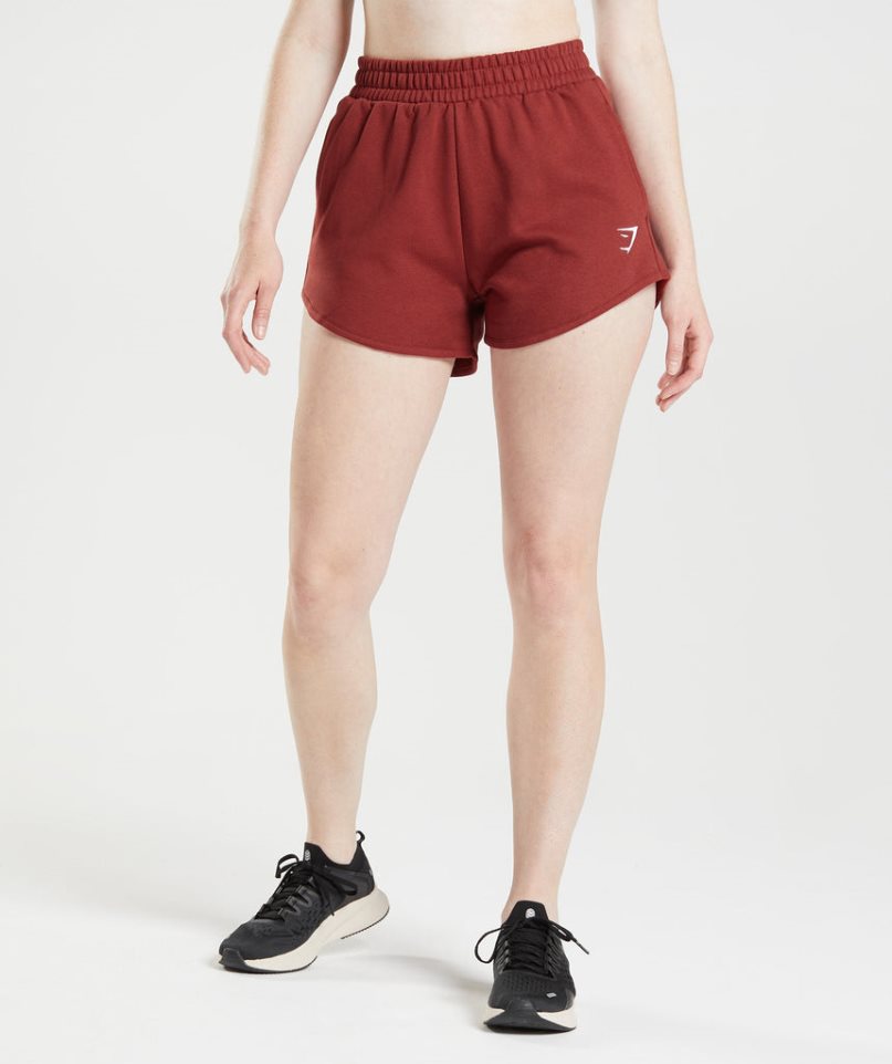 Gymshark Torna Sweat Női Rövidnadrág Piros | HU-O-132