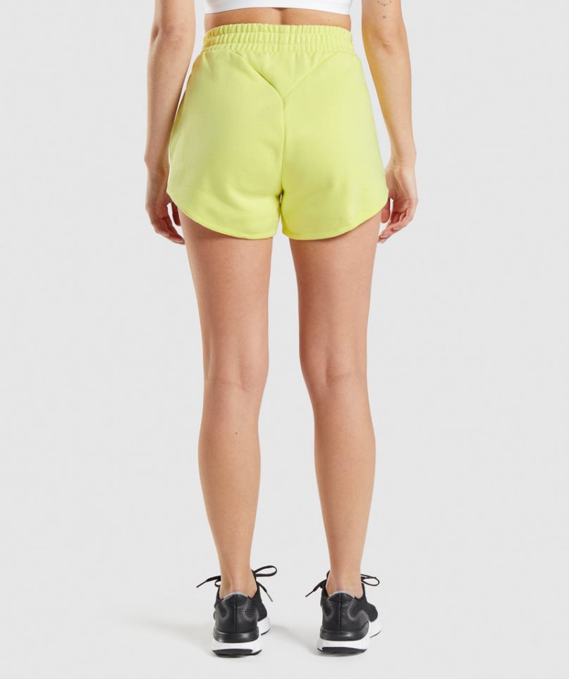 Gymshark Torna Sweat Női Rövidnadrág Sárga | HU-E-421