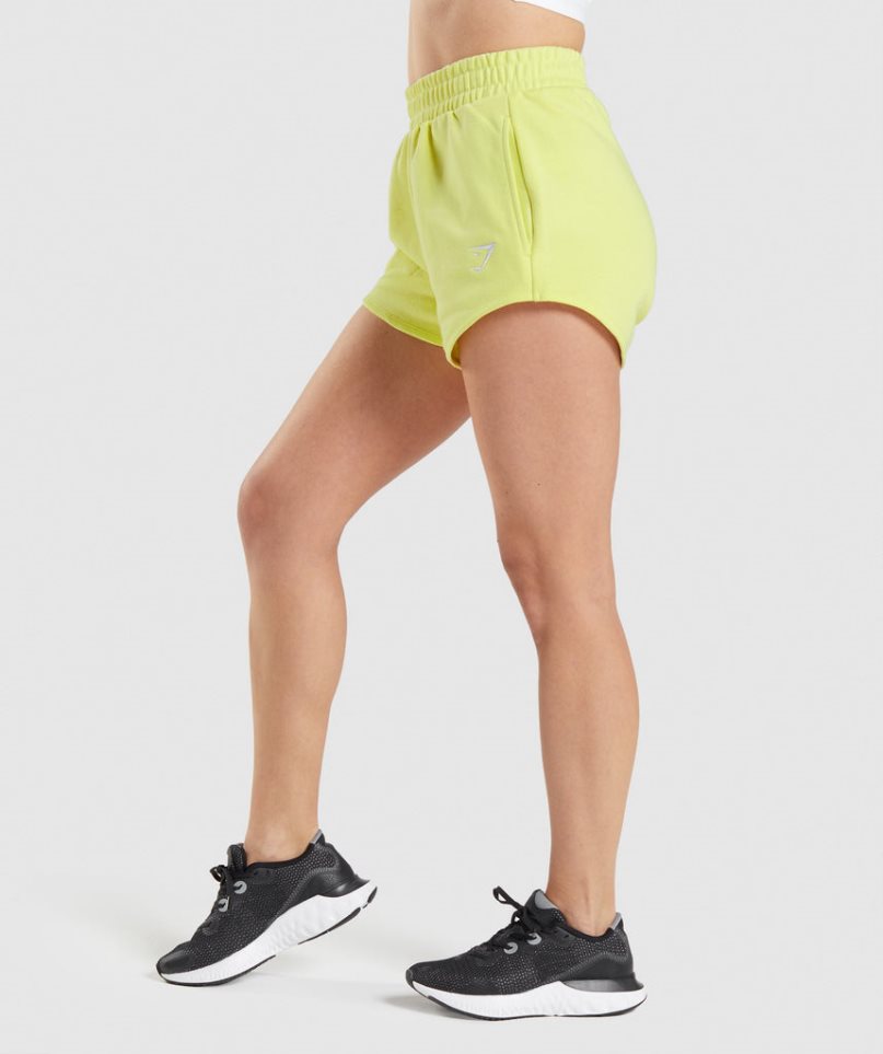 Gymshark Torna Sweat Női Rövidnadrág Sárga | HU-E-421