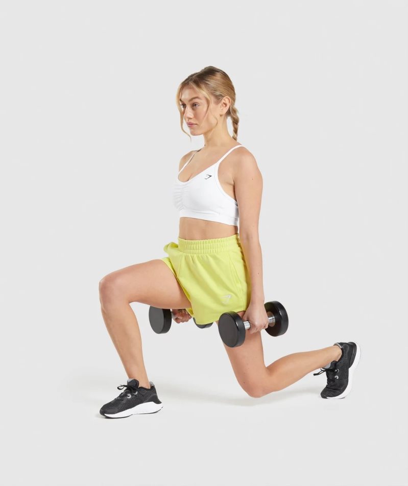 Gymshark Torna Sweat Női Rövidnadrág Sárga | HU-E-421