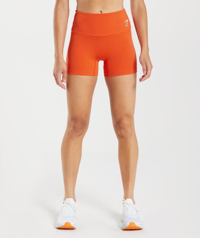 Gymshark Torna Tight Női Rövidnadrág Narancssárga | HU-E-217