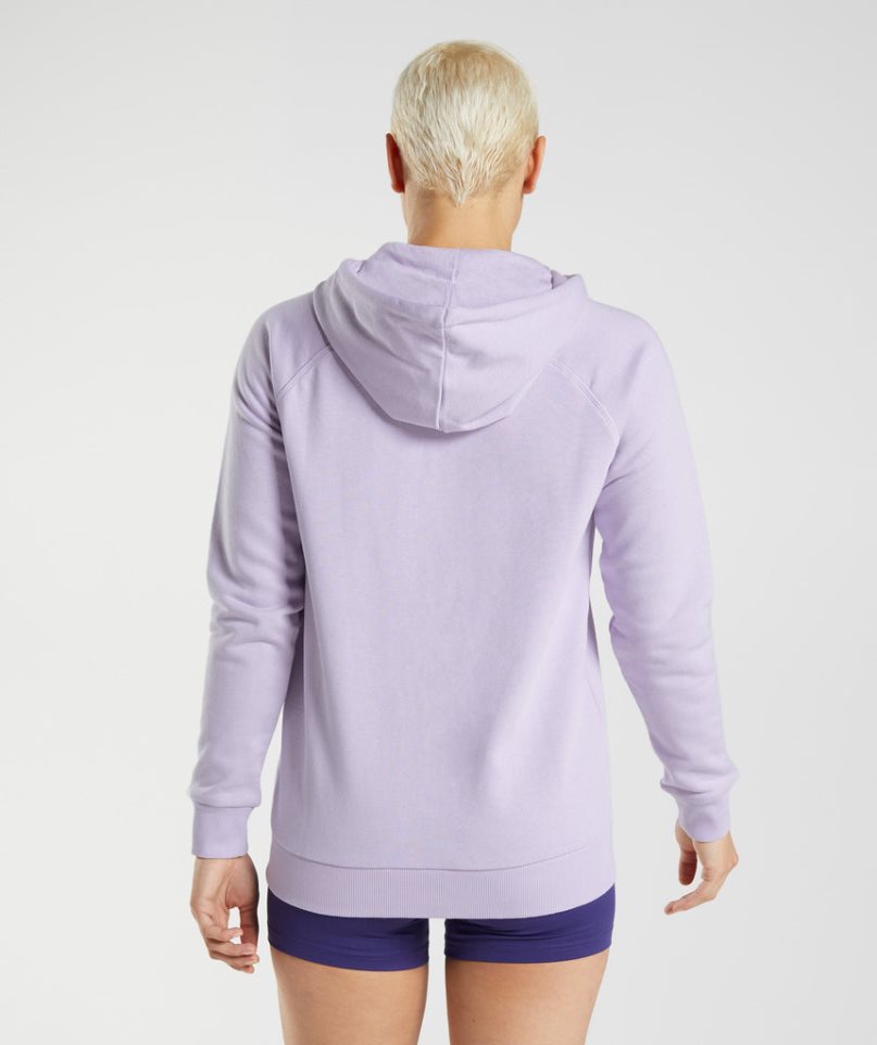 Gymshark Torna Zip Női Kapucnis Pulóver Levendula | HU-F-065