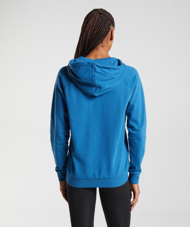 Gymshark Torna Zip Női Kapucnis Pulóver Kék | HU-J-934