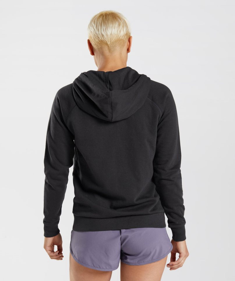 Gymshark Torna Zip Női Kapucnis Pulóver Fekete | HU-U-631