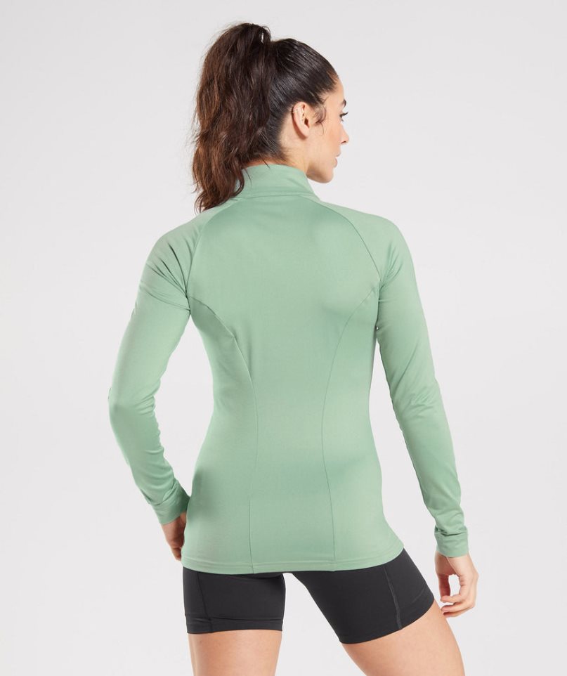 Gymshark Torna Zip Up Női Kabát Zöld | HU-N-751