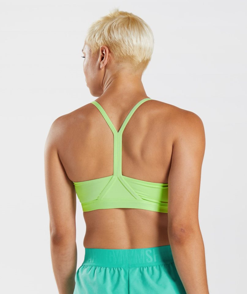 Gymshark V Neck Női Sportmelltartó Zöld | HU-Q-720