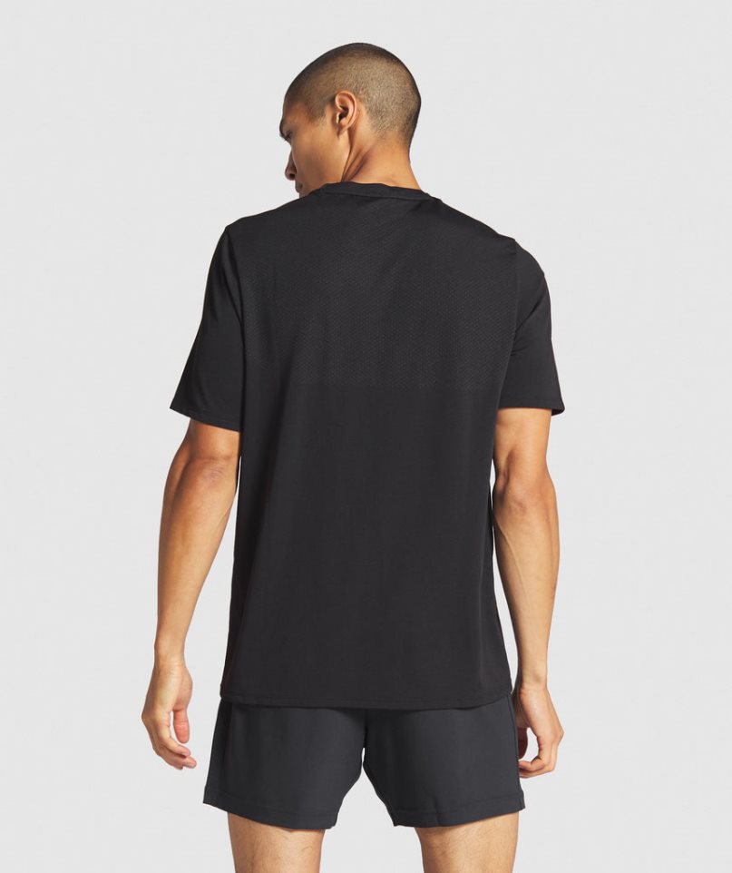 Gymshark Vital Férfi Póló Fekete | HU-J-439