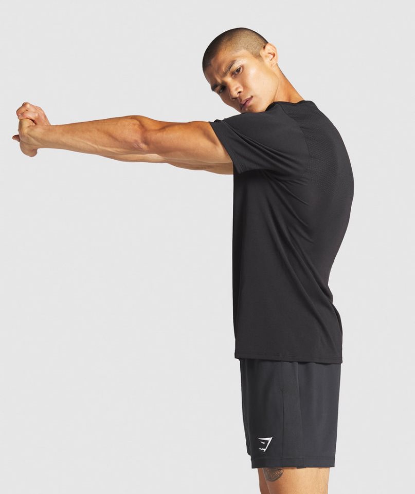 Gymshark Vital Férfi Póló Fekete | HU-J-439