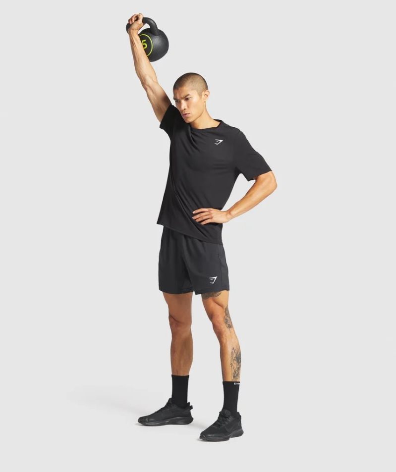 Gymshark Vital Férfi Póló Fekete | HU-J-439