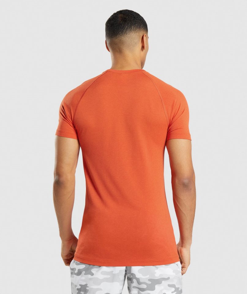 Gymshark Vital Light Seamless Férfi Póló Narancssárga | HU-C-685