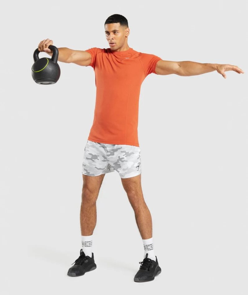 Gymshark Vital Light Seamless Férfi Póló Narancssárga | HU-C-685
