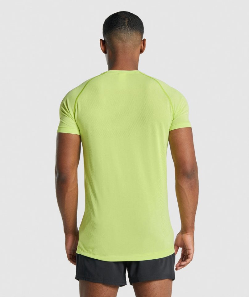 Gymshark Vital Light Seamless Férfi Póló Sárga | HU-C-932