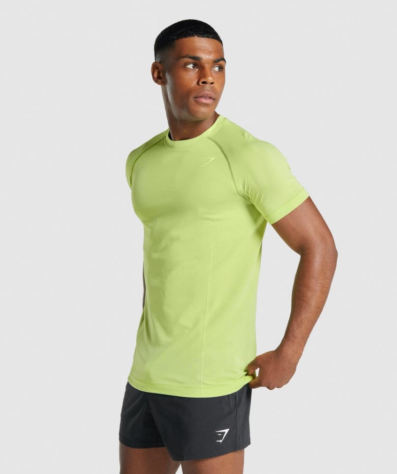 Gymshark Vital Light Seamless Férfi Póló Sárga | HU-C-932