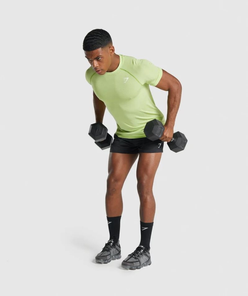 Gymshark Vital Light Seamless Férfi Póló Sárga | HU-C-932
