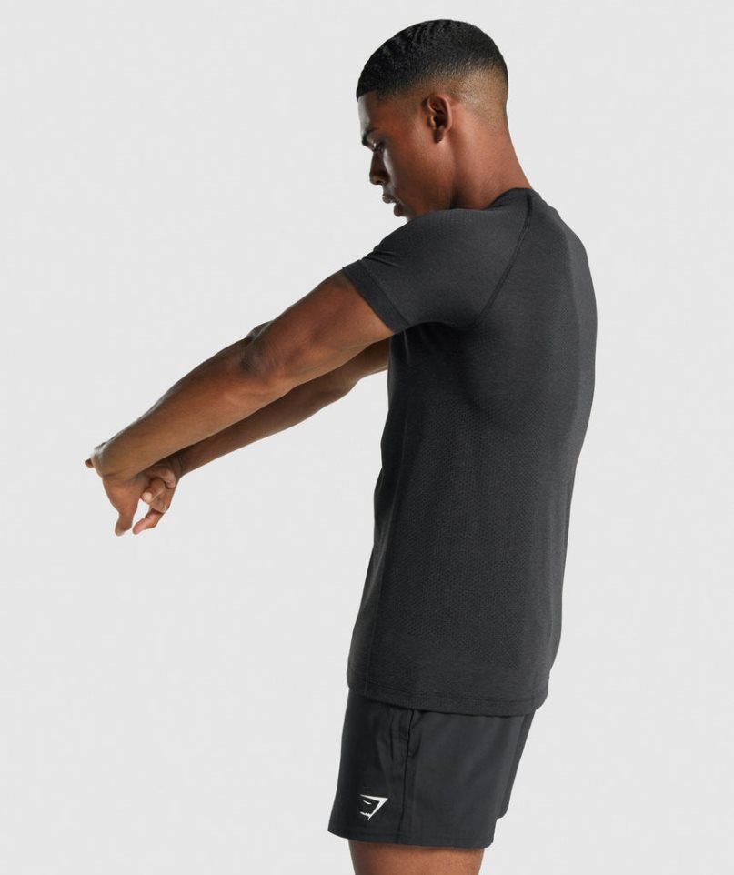 Gymshark Vital Light Seamless Férfi Póló Fekete | HU-N-098