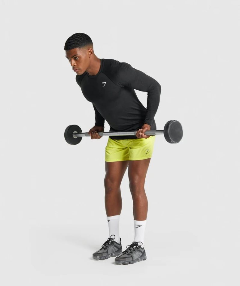 Gymshark Vital Light Seamless Long Sleeve Férfi Póló Fekete | HU-A-507