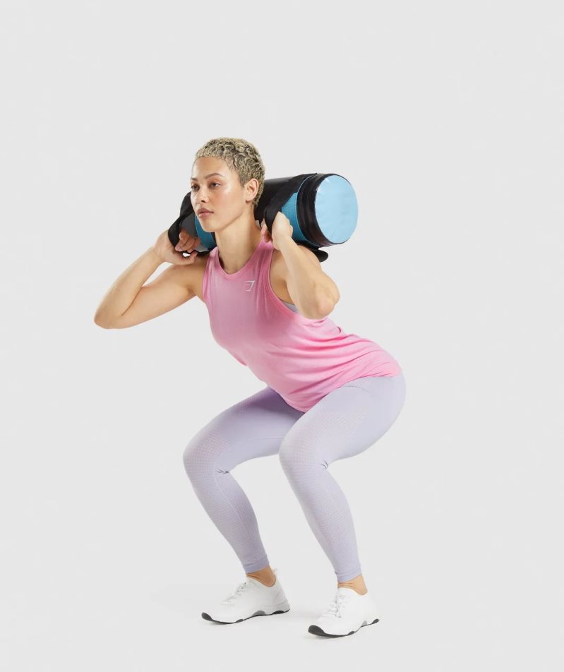 Gymshark Vital Seamless 2.0 Light Loose Női Ujjatlan Póló Rózsaszín | HU-C-357