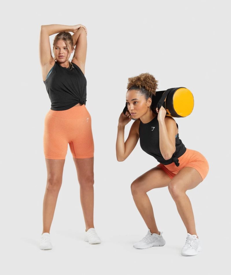 Gymshark Vital Seamless 2.0 Light Női Ujjatlan Póló Fekete | HU-F-267